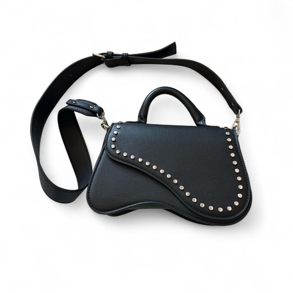 Elegant Black Studded Women's Bag